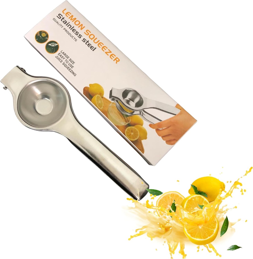 Lemon Squeezer,Citrus Juicer,Lemon Juicer,Stainless Steel Juicer Hand Press,Manual Citrus Squeezer,Kitchen Aid Orange Squeezer, 8*2.5*1.5in, silver