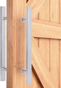 Sliding Barn Door Handle Set,Stainless Steel Pipe Door Push Pull Bar Handle with Hardware Handle for Interior Exterior Glass Wooden Door (Shiver 60cm/23.6in)