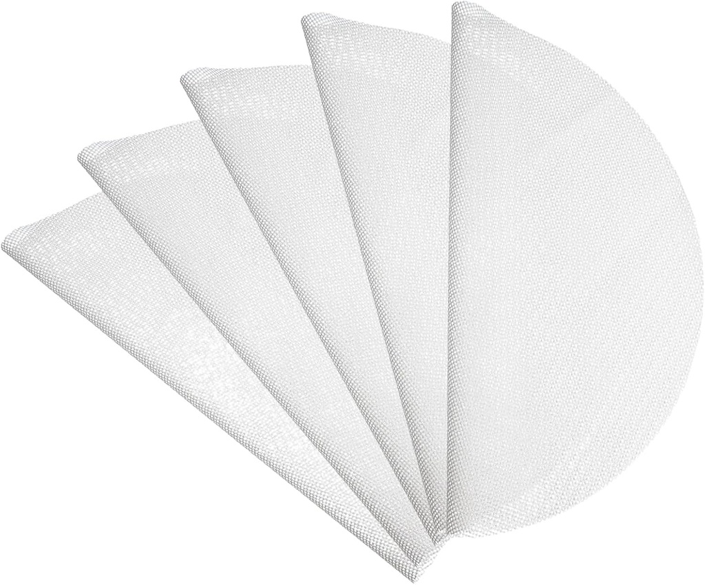 uxcell 5pcs Silicone Steamer Liners, 15.8" Bamboo Steamer Liner Non-Stick Silicone Air Fryer Steamer Liners for Buns Dumplings Pastry Baking White