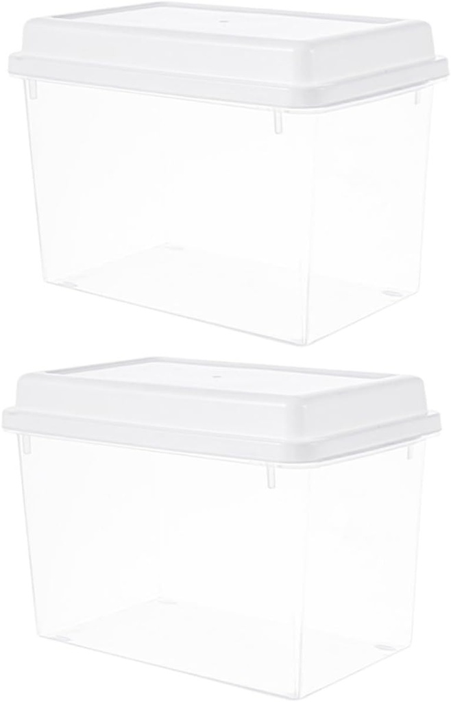 Garneck 2pcs Bread Storage Container Airtight Toast Box for Fridge Versatile Food Organizer Keeps Bread Fresh and Safe Kitchen for Home and Bakery Use
