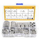 304 Stainless Steel Flat Washers Set 580 Pieces, 9 Sizes - M2 M2.5 M3 M4 M5 M6 M8 M10 M12