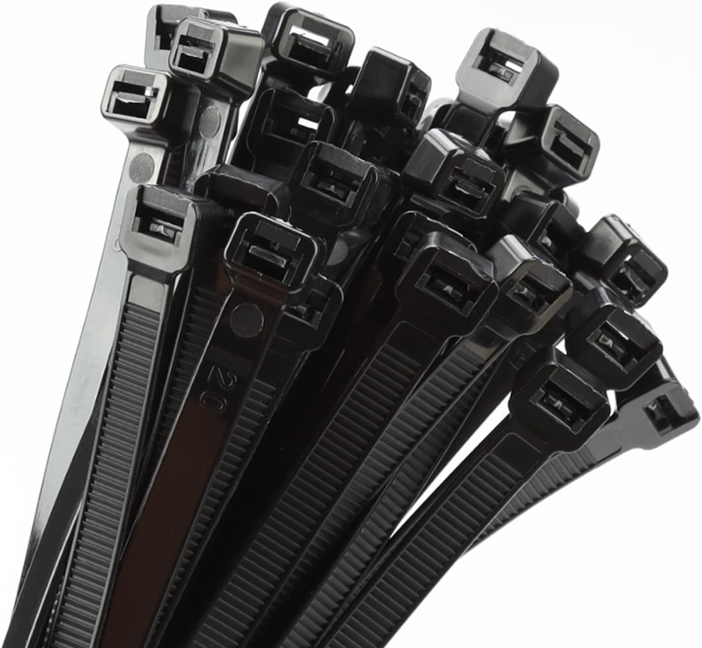 18 inch Black Zip Ties Heavy Duty 100 PACK, 200 LBS Ultra Exclusive Strong Plastic Wire Ties, Large Cable Ties Extra Long Tie Wraps, Indoor and Outdoor UV Resistant