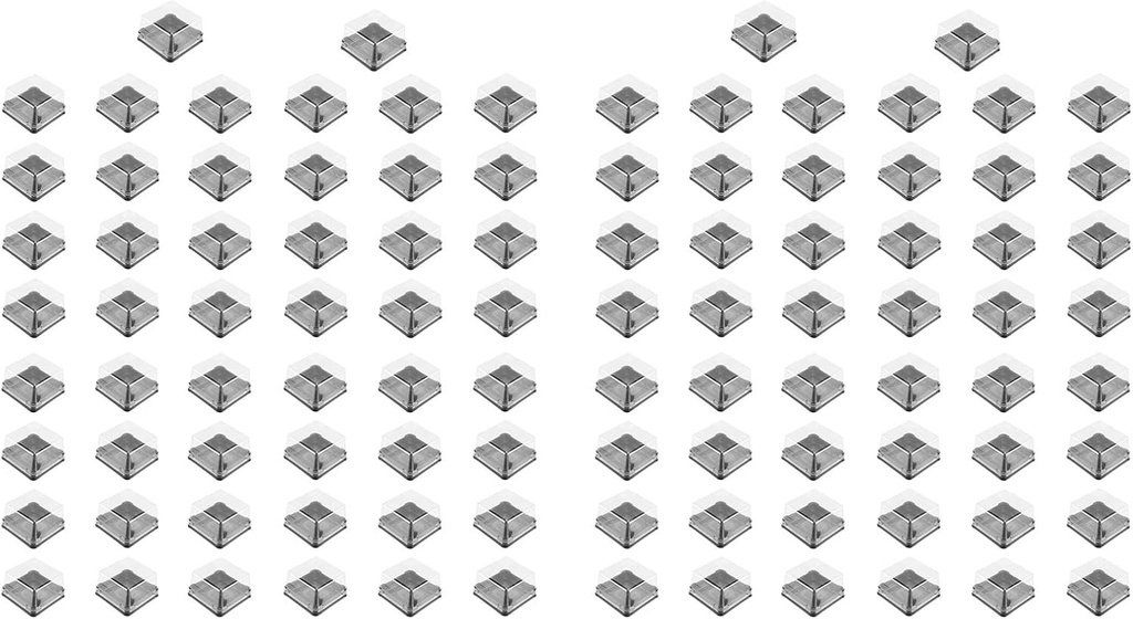 Plastic Moon Cake Trays Moon Cake Box for 50G Square Individual Plastic Cupcake Muffin Single Container Box Mooncake Package Box Container Holder for Cake Party Wedding,Black,100 Pack