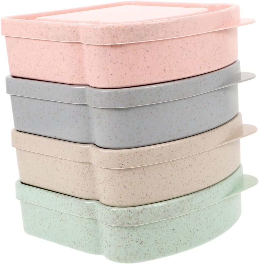 4pcs Insulated Sandwich Kit Container Bread Preservation Storage Boxes Lids for Camping Picnic Lunch