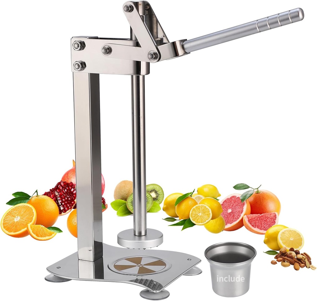 Professional Lemon Smasher Citrus Juicer - Heavy Duty Stainless Steel Manual Press Squeezer for Lime, Orange & Nut Crusher by Garwei