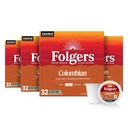 Folgers Colombian Medium Roast Coffee, 128 Keurig K-Cup Pods