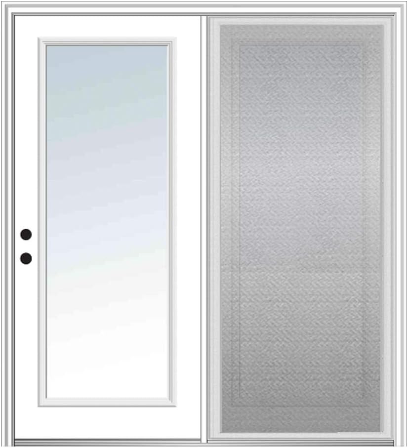 National Door Company, Patio Door, Fiberglass Smooth, 72" x 80", Full Lite, Clear Glass Collection, Right-Hand Inswing