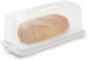 Juvale Plastic Bread Box - Space-Saving Kitchen Storage - Airtight Bread Container - Multi-Use Loaf Cake Keeper - 14.5 x 5.75 x 6.25 in, Clear, Pack of 1