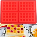 1 Pcs 4 Cavity Square Waffle Molds Muffin Pans Mold Silicone Waffle Maker Baking Tray Mold