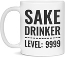 Sake Drinker Level: 9999 Ceramic Coffee Mug, 11-Ounce White