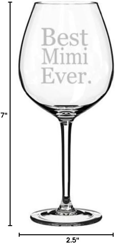 Wine Glass Goblet Best Mimi Ever (20 oz Jumbo)