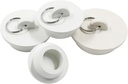 4 Pack Sink Bathtub Plug Rubber Sink Stopper White Bath Tub Drain Stoppers with Pull Ring for Kitchen, Bathtub,Laundry Sink(White)