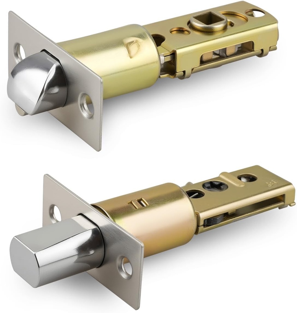 Adjustable Door Knob Latch 2-3/8" & Adjustable Door Knob Latch 1-3/8", for Lever Door Handles Inner Door Handles, Square Interface, Universal Door Lock Replacement Parts