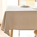 AUSSPVOCT Textured Polyester Tablecloth Rectangle 52x70 Waterproof Spill-Proof Wipeable Table Cloth Wrinkle Free Dining Table Cover for Birthday Farmhouse Spring Tablecloths Up to 36‘'X54''