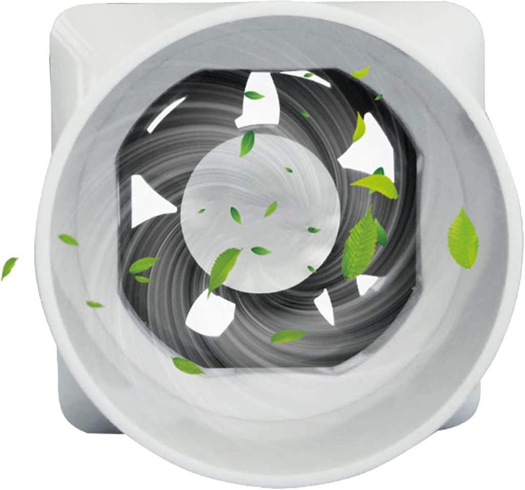 12V PVC Pipe Fan, 2 Inch/50mm Inline Duct Fan ABS Exhaust Fan HVAC Blower Fan Quiet Air Vent Booster Fan for Pet Air Filtration, Grow Tents, RV, Boat (6W)