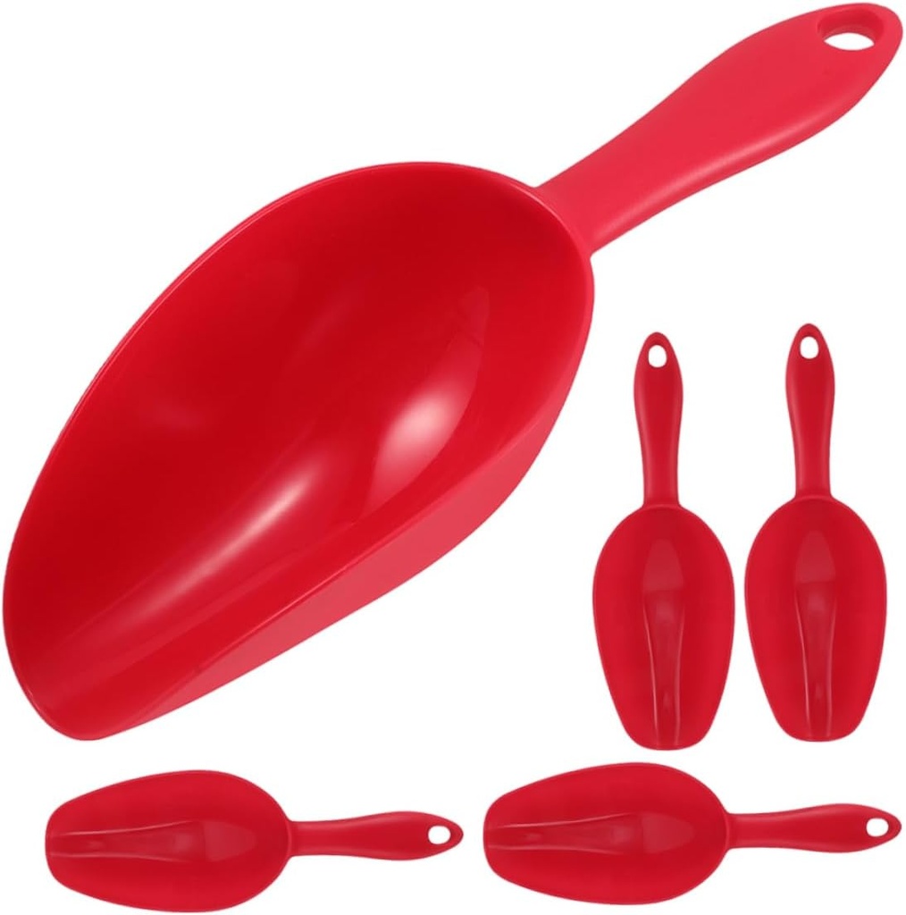 PRETYZOOM 5pcs Grain Shovel Tea Leaf Scoop Buffet Serving Scoop for Flour Beans Jars Candy Serving Spoon Mini Dessert Spoon Kitchen Utility