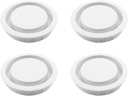 HJGarden 4pcs 50mm/2inch Concealed Heat Dissipation Vent Cabinet Vent White Plastic Round Wire Box Ventilation Heat Dissipation Furniture Vent Plug Closet Invisible Grille Cover Diffuser Vent