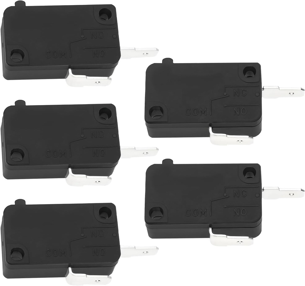 5pcs Microwave Oven Door Switch Replacement Part KW3AT-16 16A 125VAC 10A 30VDC (3x Normally Open and 2x Normally Closed Switch)