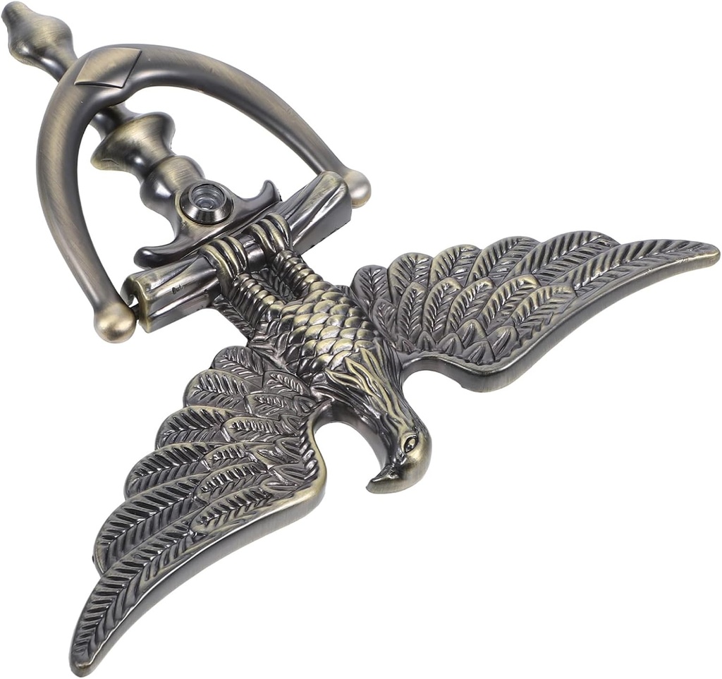 European Style Zinc Alloy with Peephole Viewer Heavy Duty Front Door Security Knocker for Home Use