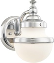 Livex 5711-05 Transitional One Light Bath Vanity from Oldwick Collection Finish, Polished Chrome