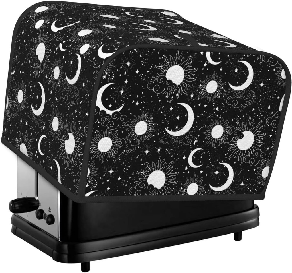 Oven Cover Kitchen Bread Machine Protector,4 Slice Toaster Cover For Home,Fingerprint Coaster Cover,Kitchen Small Appliance,Crescent And Stars