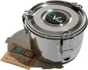 CVAULT Large 2 oz Storage Container | Smell-Proof, Air Tight & Light Resistant | Food Grade Stainless Steel | Includes 62% RH 8-gram Pack