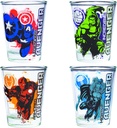 Silver Buffalo Marvel Avengers Featuring Iron Man, The Hulk, Captain America, and Thor 4 Pack Mini Glasses, 1.5 Ounces