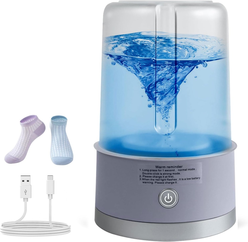 Portable Mini Washing Machine | Compact Deep Cleans Underwear, Baby Clothes, Small Laundry | Lightweight for Apartment, Dorm, Hotel, Travel & Camping | Quiet Energy-Efficient（Purple）