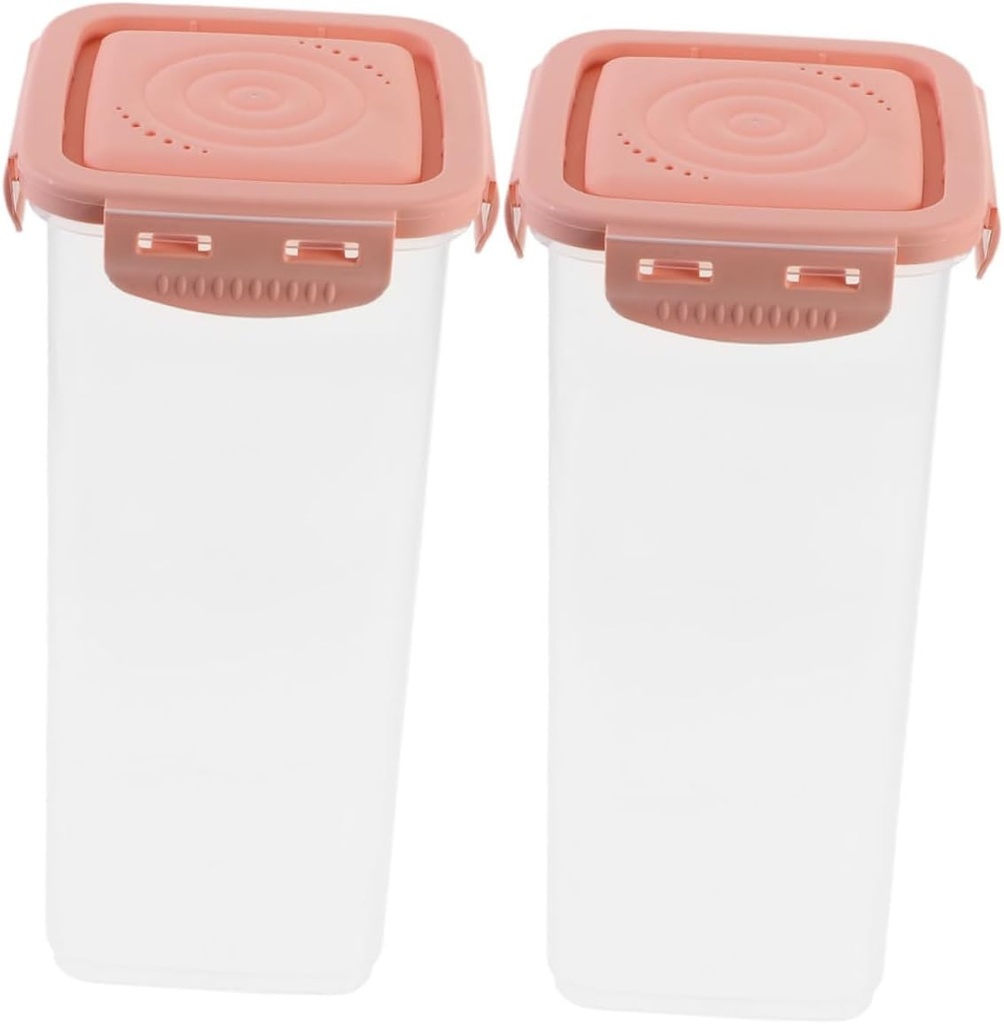 Veemoon 2pcs Food Storage Containers for Yogurt and Bread Preservation Airtight Plastic Bread Keeper Versatile Kitchen Storage Box for Homemade and Snacks