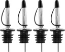 4 Pack Wine Liquor Pour Spout with Dust Cap, Wine Bottle Olive Oil Dispenser, with Integrated Dust Cap, Quick Pourer, Bar Bartender Accessories