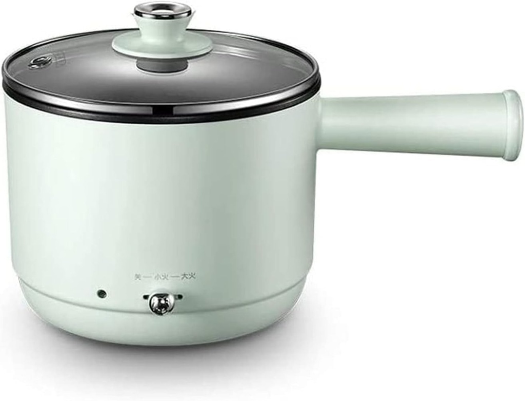 1.2L Electric Hot Pot, Noodle Cooker, Mini Hot Pot, Egg Cooker, Stainless Steel Hot Pot, 110V 600W - for Boiling Water, Eggs, Cooking, Noodles(Beige)