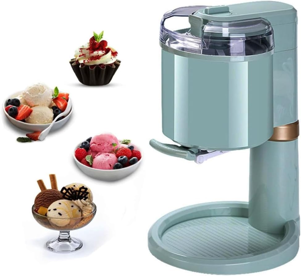 DIY Homemade Fruit Cone Ice Cream Machine, 1L Ice Cream Machine with Compressor, Simple One Click Operation Can Be Completed in 10 Minutes