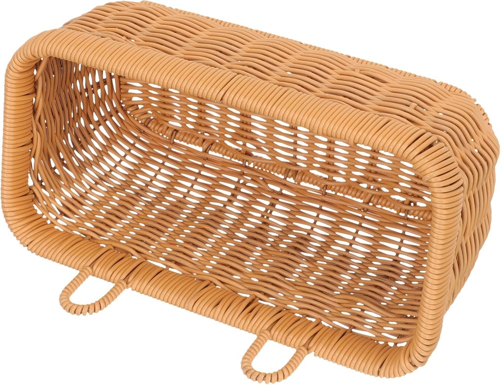VOSAREA Handwoven Wall Hanging Onion Storage Basket Imitation Rattan Kitchen Organizer for Home Lightweight and Stylish for Garlic Ginger and Vegetables