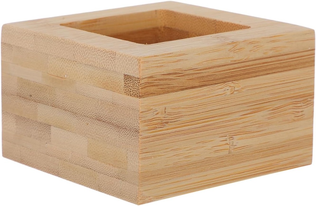 Garneck Square Wooden Sake Cups for Japanese Cuisine Unique Wooden Tea Mug for Home Bar and Kitchen Creative Sake Cup Holder Flavor and Khaki Design