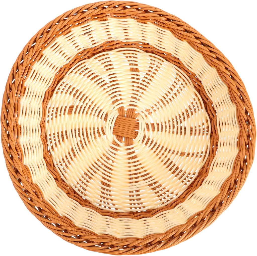 PRETYZOOM Woven Fruit and Vegetable Storage Basket Plastic Food Holder for Home Organization Simple Design Snack Basket for Kitchen Counter for Supermarket Use