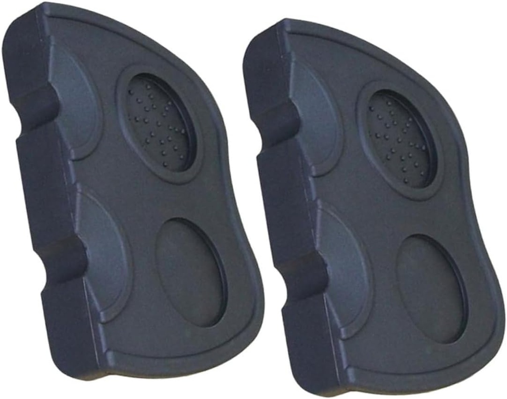 TEHAUX 2pcs Silicone Tamping Mats Espresso Machine Accessory Coffee Bar Mats for Countertop Non-slip Espresso Tamper Tool Holder