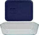 Pyrex 7210 3-Cup Glass Dish & 7210-PC Dark Blue Lid - Made in USA