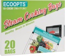 20×Steam Cooking Bags Microwave Steamer Bags for Vegetables,Potatoes and Meat (1)