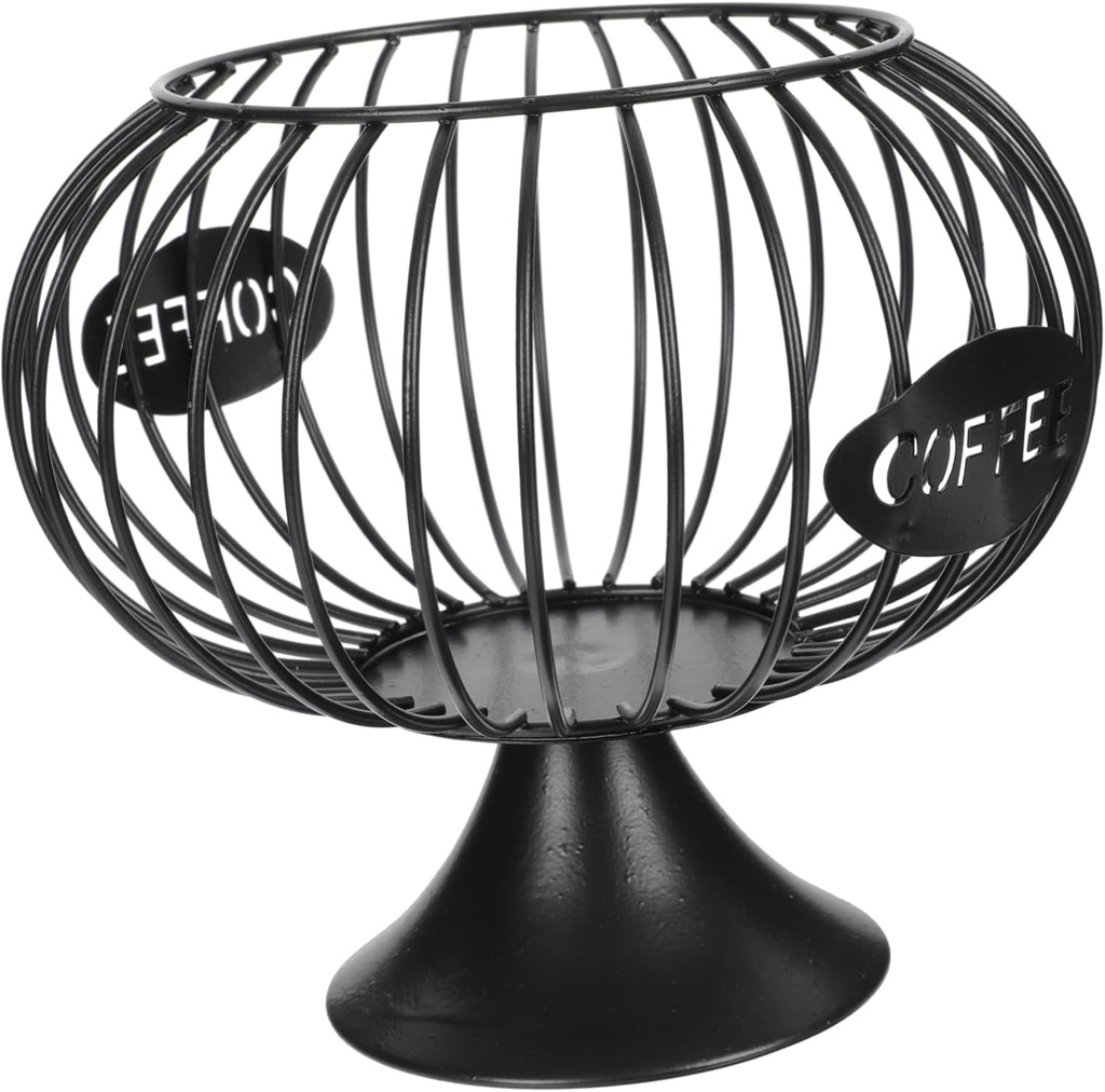 Unomor Gold Wire Coffee Pod Basket Holder Wire Storage Basket for Capsules Coffee Pod Drawer Large Fence Base Iron Rack Iron Storage Rack