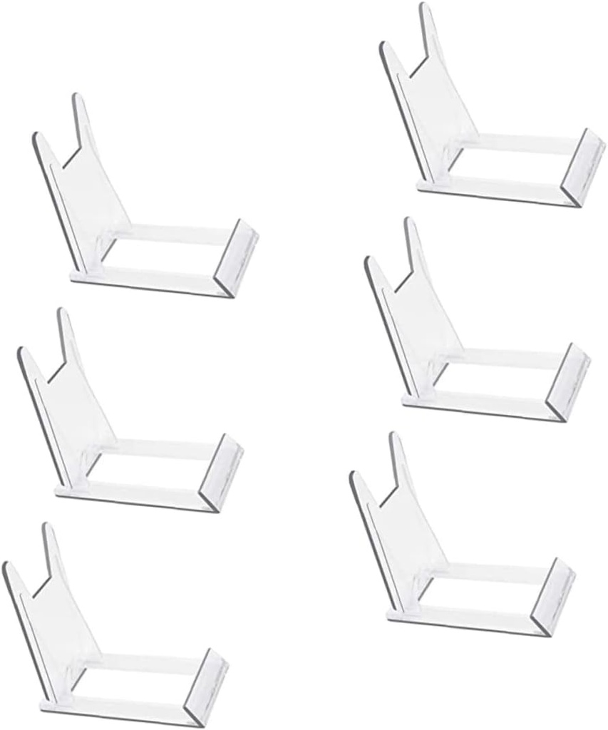 Mikinona Flexible Bracket Plate Display Stand 6pcs Storage Rack for Artwork Photo Frames
