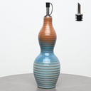 Handcrafted Ceramic Olive Oil Dispenser - Small Vinegar & Soy Sauce Bottle for Kitchen, Cooking Container & Soap Dispenser - Ergonomic Design - Great Gift for Cooking Enthusiasts & Chefs