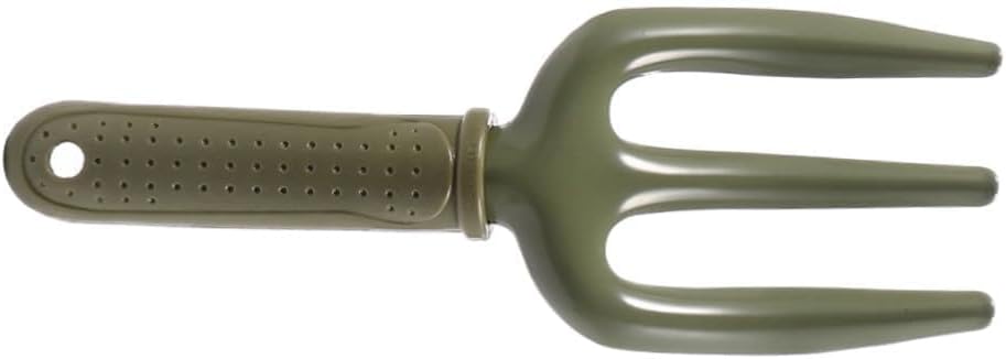 Generic 2PCS Metal Gardening Fork Set Three-Tooth Weeding Hand Tool for Flower and Vegetable Planting Sturdy Iron Garden Tools for Soil Loosening and Weeding