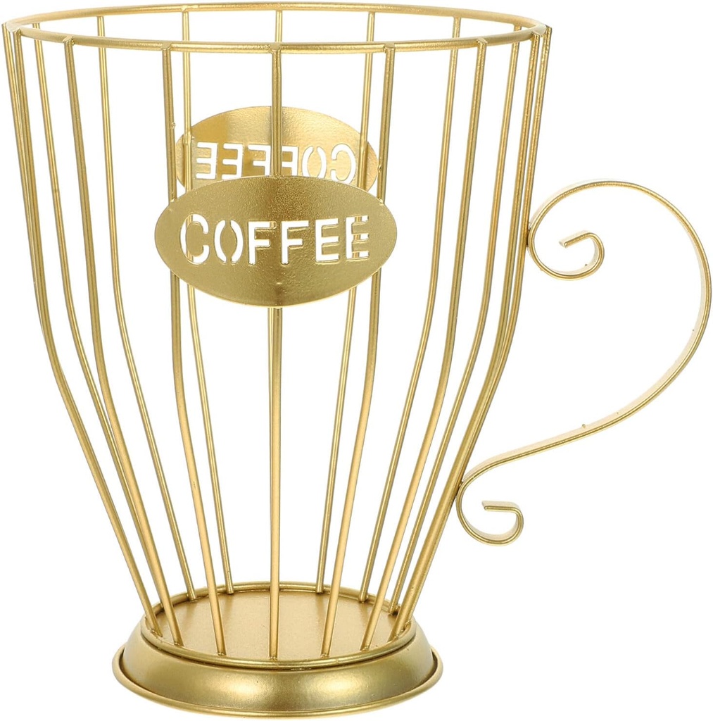 Kichvoe Coffee Holder Organizer Basket Storage for Coffee Capsules Snacks and Fruit Stylish Countertop Accessory