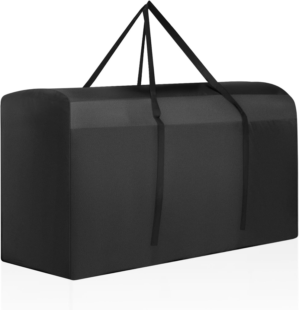 Outdoor Cushion Storage Bag, Large Patio Storage Bag, 420D Oxford Waterproof with Zipper and Handles, Outdoor Cushion Storage for Patio Furniture Christmas Tree (68'' L x 30'' W x 20'' H)