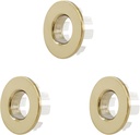 Murtenze 3Pcs Sink Overflow Ring, Sink Basin Trim Overflow Cover Copper Insert in Hole, Kitchen Sink Overflow Cover Round Caps for Kitchen Bathroom (Gold)