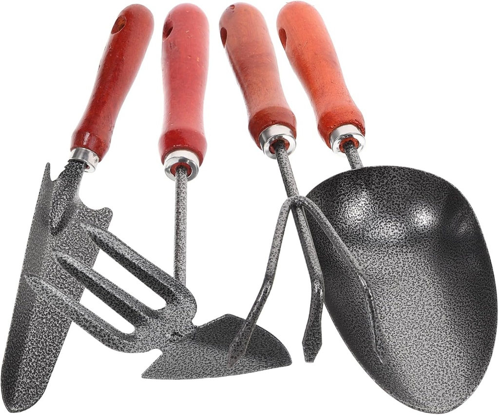 balacoo 1set Garden Tool Handle Hand Shovel and Rake for Digging Planting Weeding Gardening Tools for Men and Women for Indoor and Outdoor Use