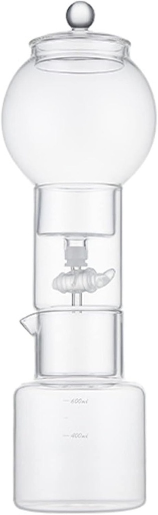 Tower Ice Coffee Maker Capacity Tea Tower,Cold Brew Drip Tower,Cold Brew Drip Tower, Glass Cold Brew Maker, with Adjustable Rate Dripper, Drip Type Cold Extraction Coffee Machine for Home, O