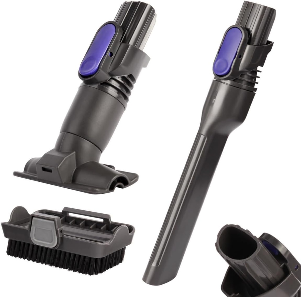 Vacuum Crevice Tool Brush Replacement Parts Compatible with Shark Pet Cordless Stick IX141 IZ462H IZ483H IZ363HT IZ361H IZ163H IZ362H Removable two-in-one Tool Brush Attachments for D-Shaped Vacuum