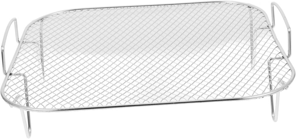 STOBAZA 1pc Air Fryer Rack Set Stainless Steel Cooking Stand for Grilling and Steaming Versatile Kitchen Accessory for Even Heat Distribution and Diverse Cooking Needs