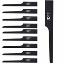 10Pcs Reciprocating Saw Blade, 32 Teeth Air Saw Hacksaw Pneumatic Saw Blade for 1.5-4mm Metal Sheet, Alloy Steel Saw Blades for Wood, Foam PVC Pipe Cutting